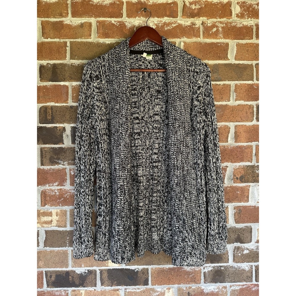 Anthropologie Cardigan Sweater Womens Small Shawl Collar Open Front Cotton